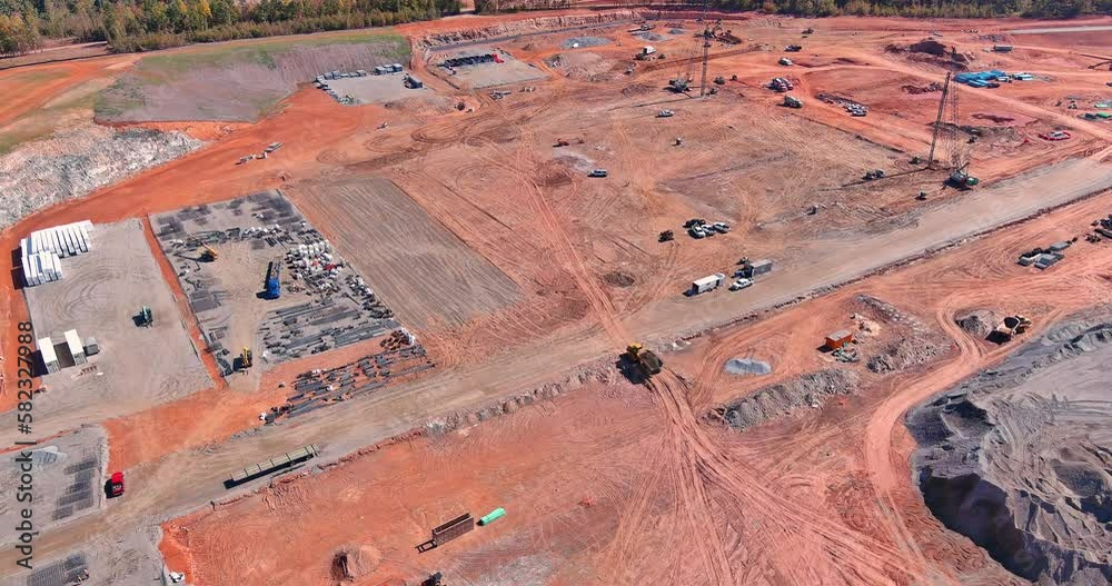 20 January 2023 Wellford SC US Construction equipment that being used