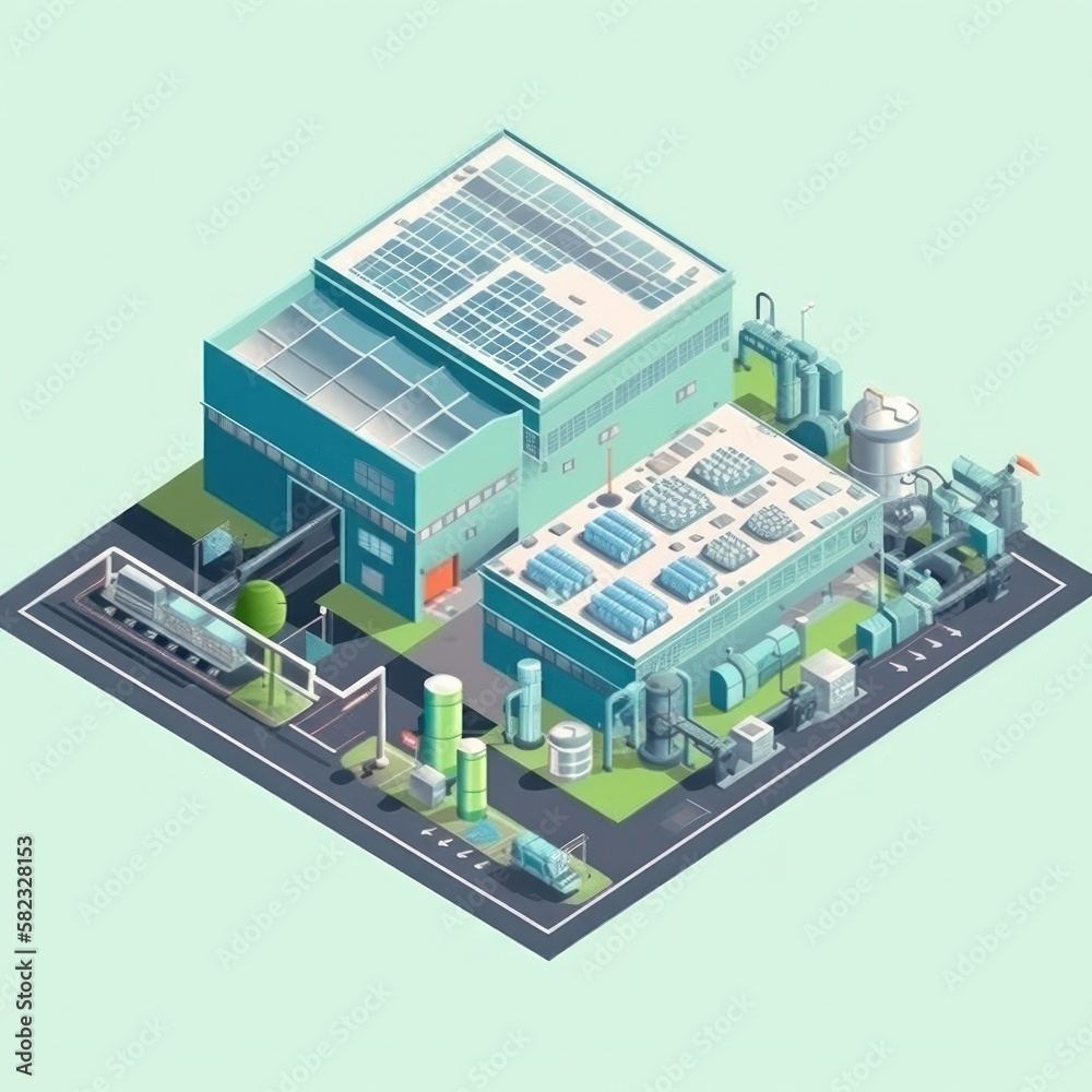 isometric view of a plant recycling isometric view of a plant recycling