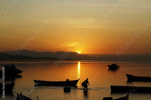 boat on the river