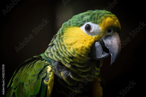 Vivid Amazon Parrot, created with Generative AI technology