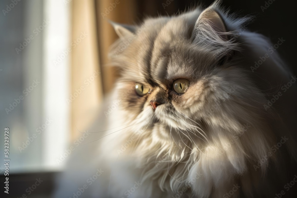 Fototapeta premium Luxurious Persian Cat, created with Generative AI technology