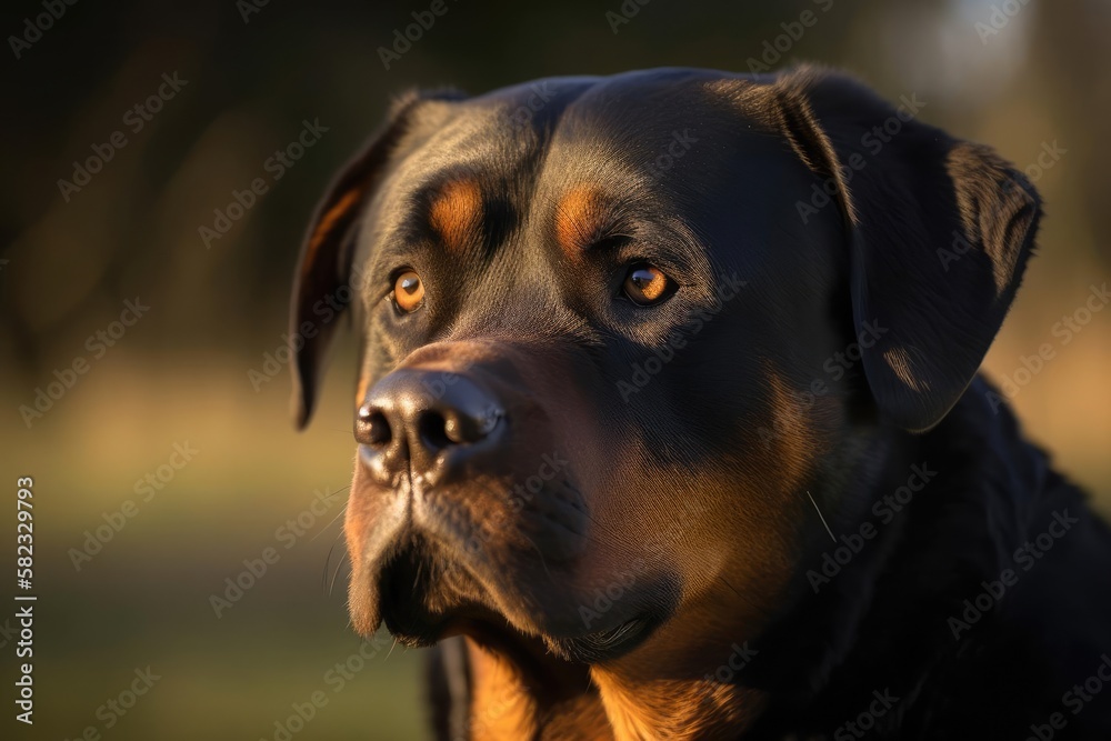 Loyal Rottweiler, created with Generative AI technology