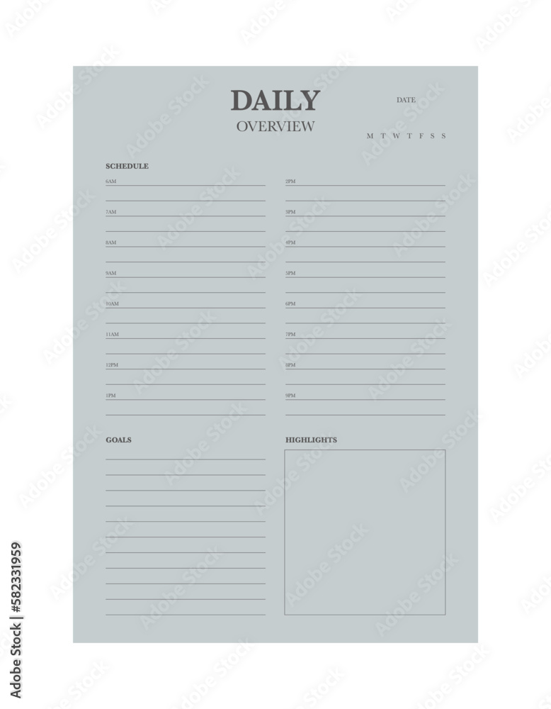 Today Planner. Vector illustration. Today Planner. Vector illustration.