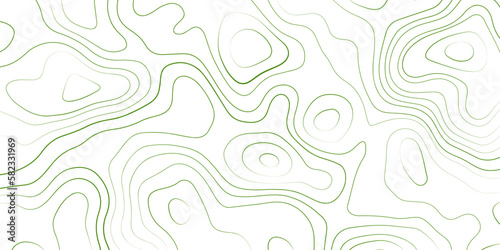 Abstract green topographic contours map isolated on white background .