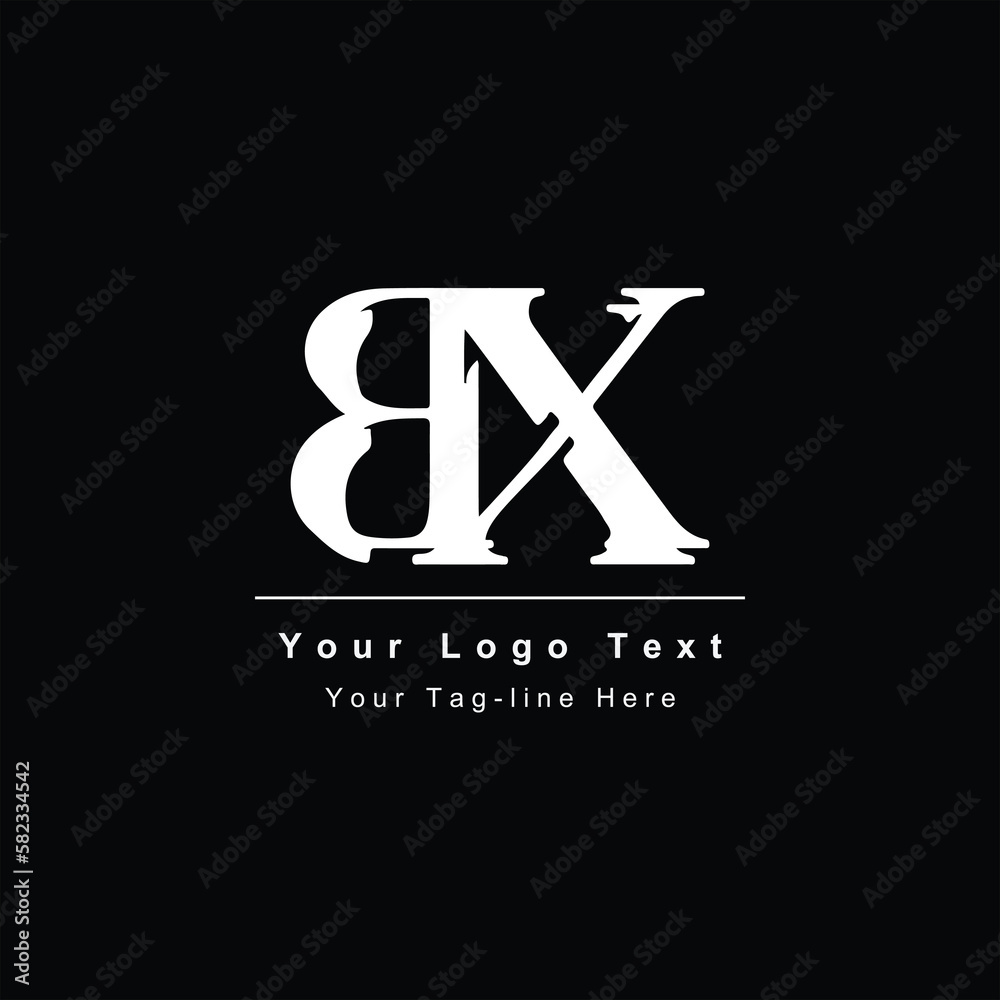 Fototapeta premium creative modern initial BX XB B X