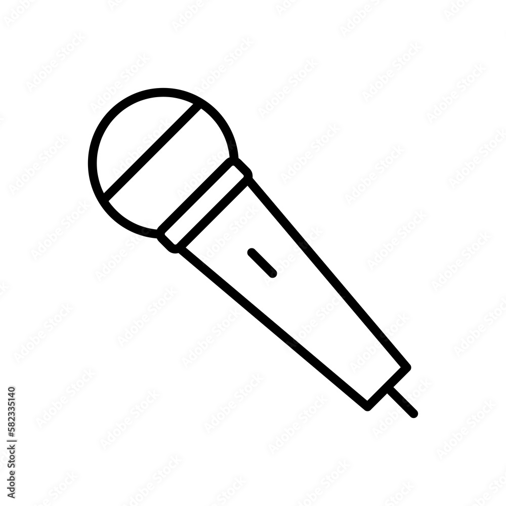 Microphone vector icon, mic flat symbol illustration for web site or mobile app Microphone vector icon, mic flat symbol illustration for web site or mobile app