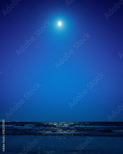 sea and moon