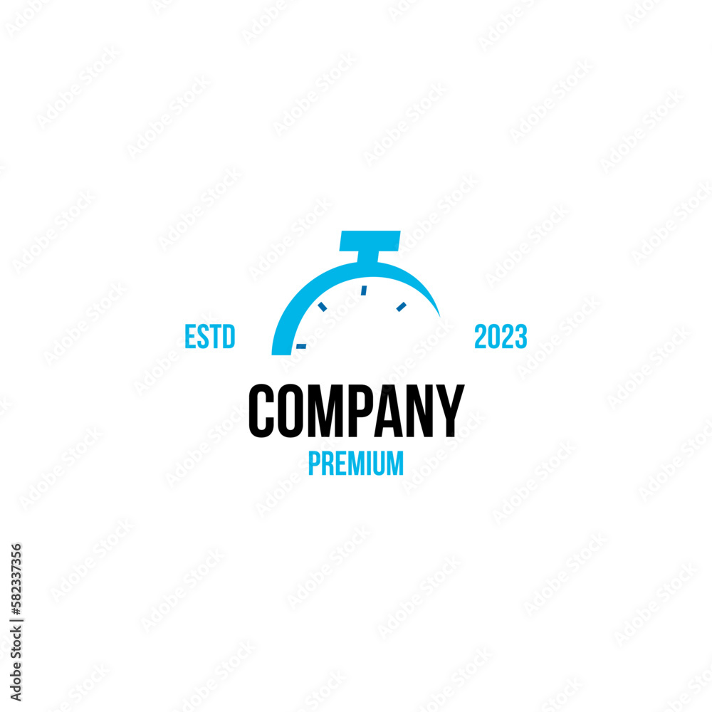 Flat time icon logo design vector illustratior Flat time icon logo design vector illustratior