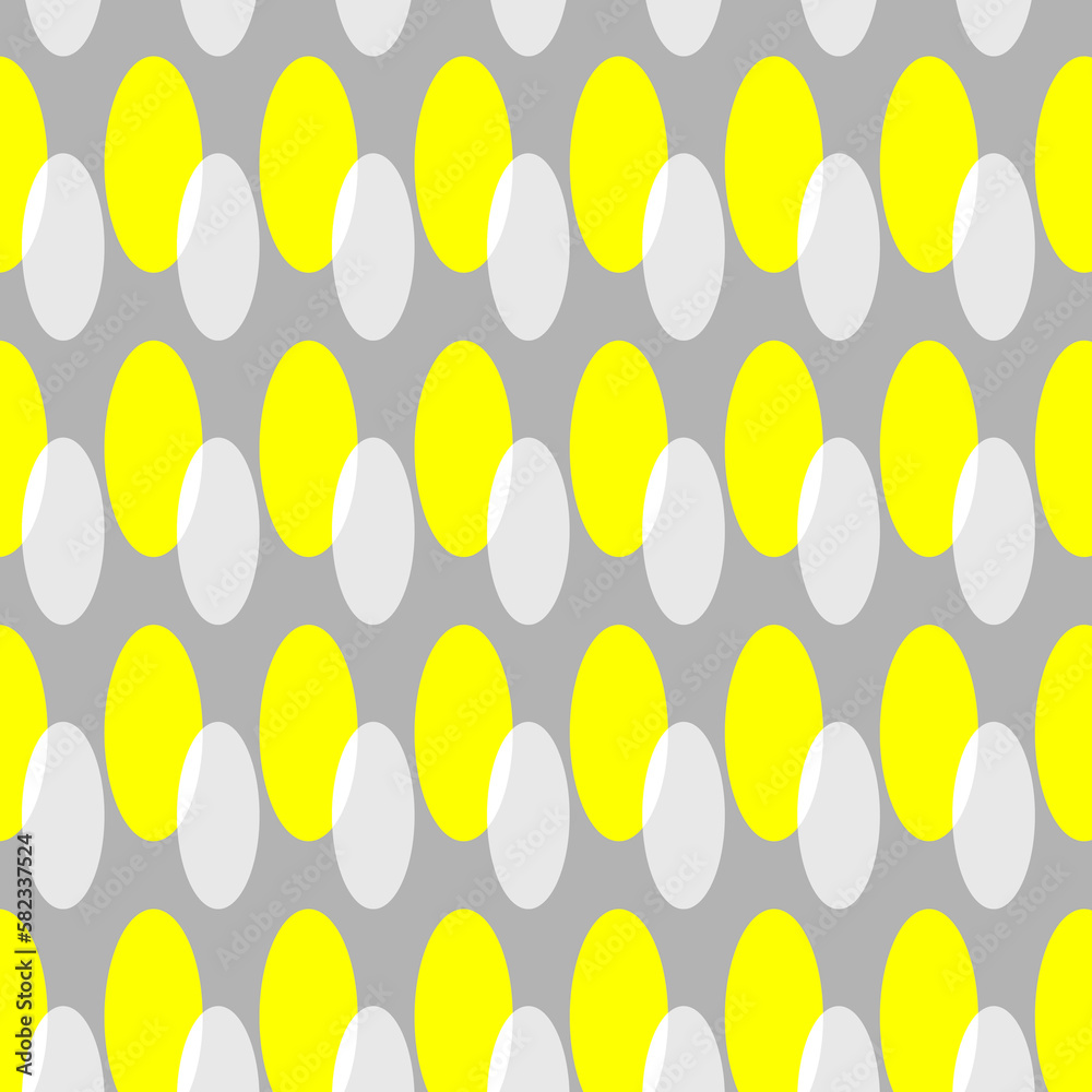 yellow oval pattern textile fabric print