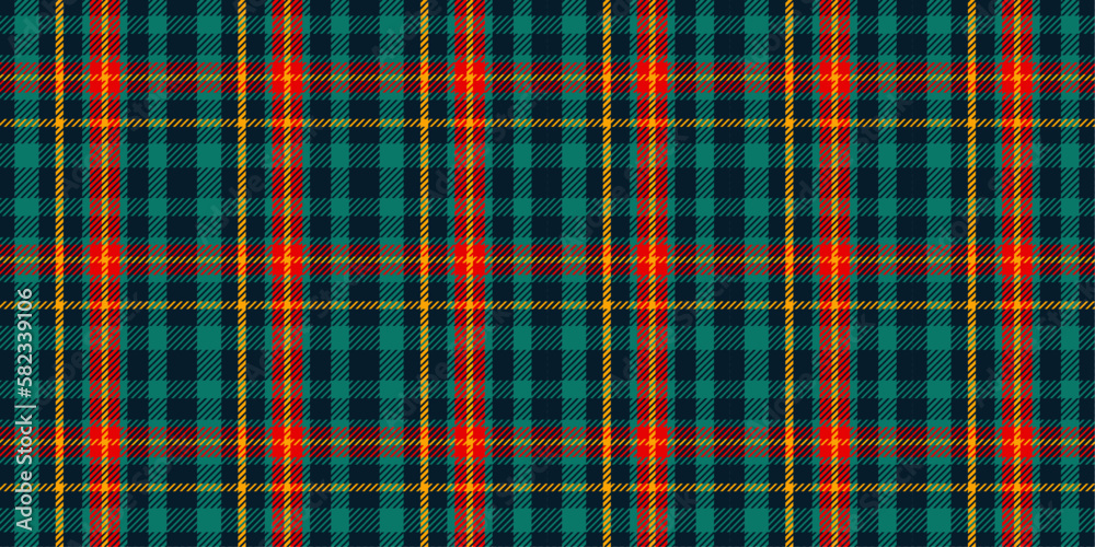 Red, blue, green plaid. Vector illustration. Fabric pattern.