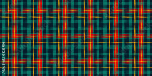 Red, blue, green plaid. Vector illustration. Fabric pattern.