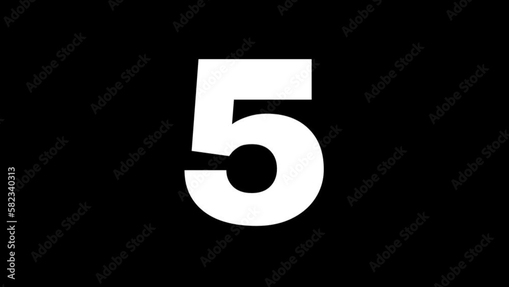 10 to 0 Seconds digital countdown timer on the black background 10 to 0 Seconds digital countdown timer on the black background