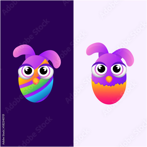 Awesome Easter Egg Premium Logo Vector