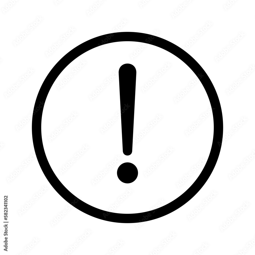 Warning icon. Vector isolated illustration Warning icon. Vector isolated illustration