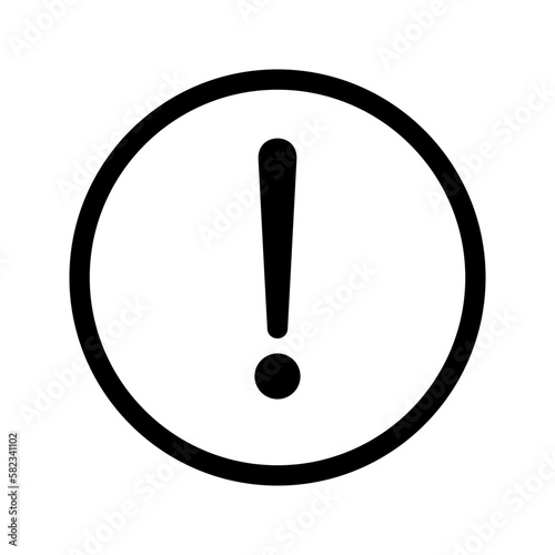 Warning icon. Vector isolated illustration