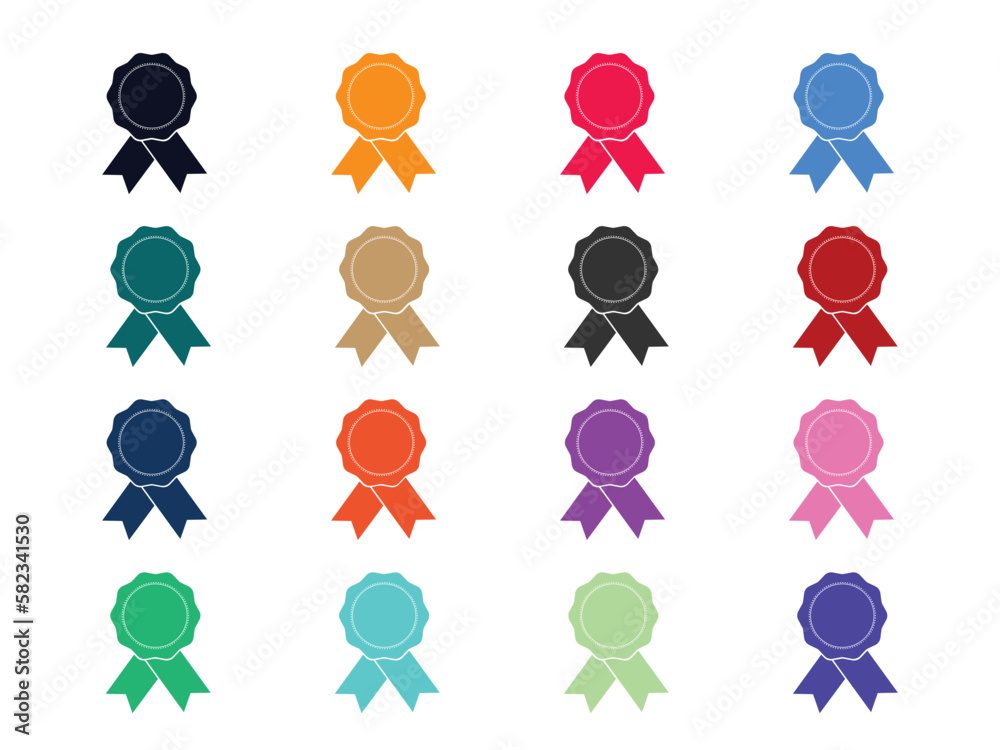 Rosette Stamp Icon Vector Design Template. Rosette Stamp Icon Vector Design Template.
