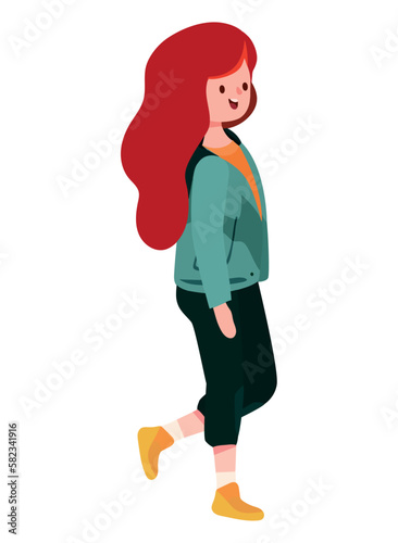 young redhead girl