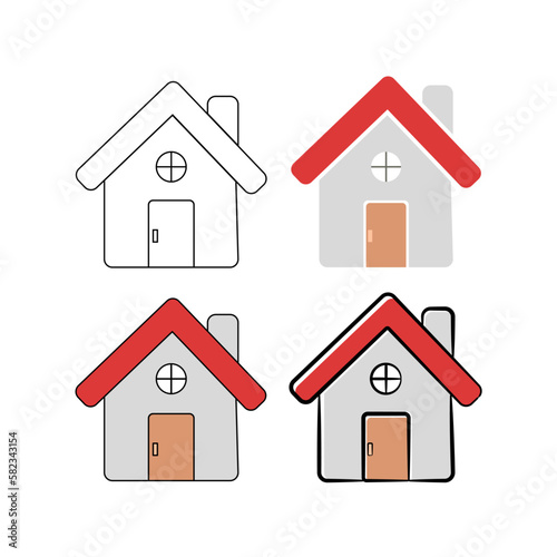 Set of house vector illustration 
