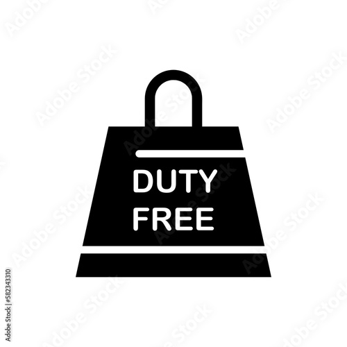 Duty free beg symbol flat illustration on white background..eps