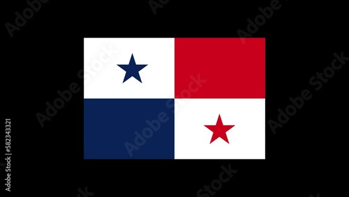 Panama flag animation green screen chroma key background 4K motion graphics