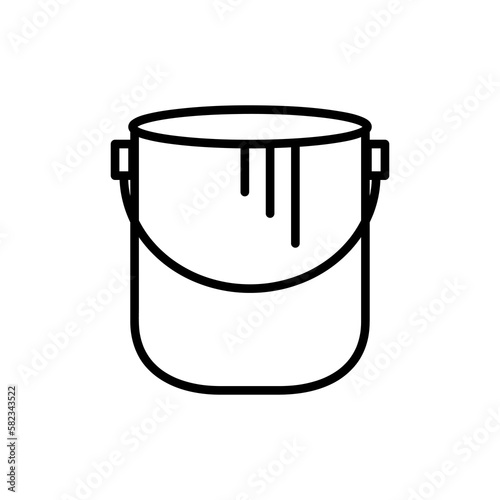 Paint bucket vector icon, flat vector illustration for web site or mobile app.eps