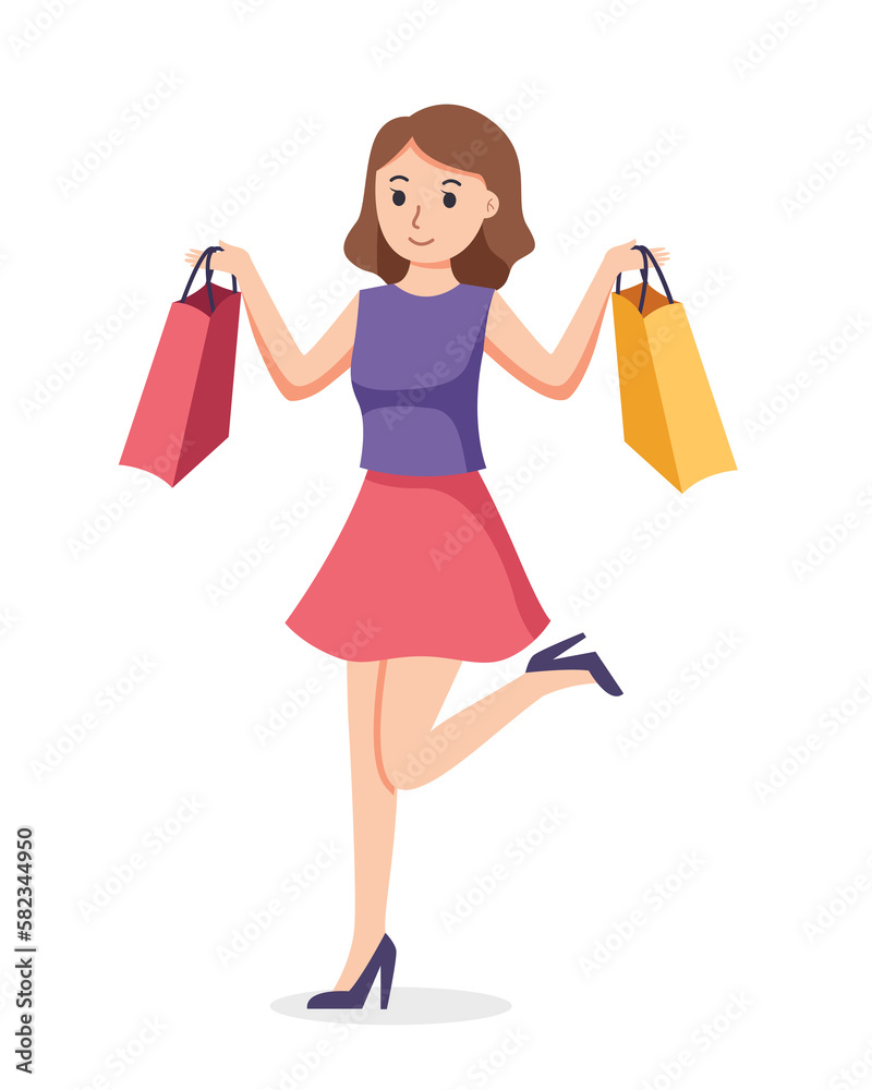 people shopping. People with shopping bags illustration people shopping. People with shopping bags illustration