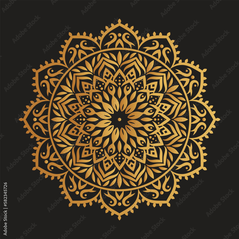 Luxury Golden Mandala Decorative Pattern Background