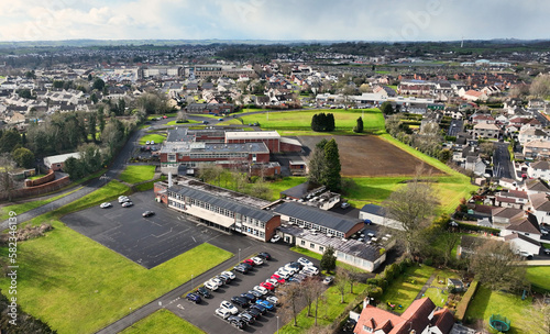 Aerial photo of St Patricks College Co Antrim in Northern Ireland