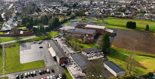 Aerial photo of St Patricks College Co Antrim in Northern Ireland photo