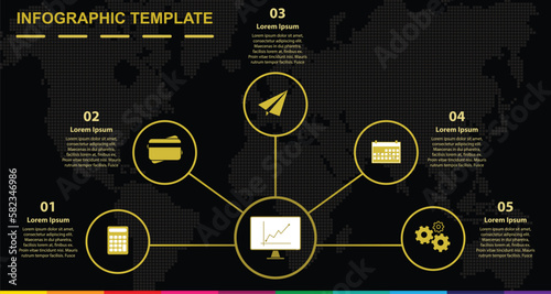 infographic infinity Stones template with six titles, Diagram with steps, business data presentation. Vector infographic. 