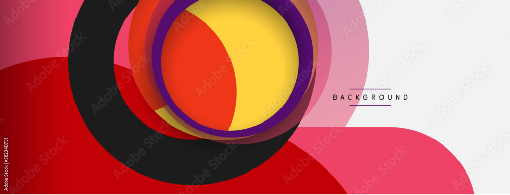 Circle and round shapes abstract background. Vector illustration for wallpaper banner background or landing page Circle and round shapes abstract background. Vector illustration for wallpaper banner background or landing page