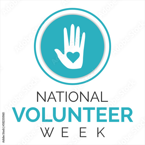 National Volunteer week observed each year during third week of April. Eps  10 Vector illustration