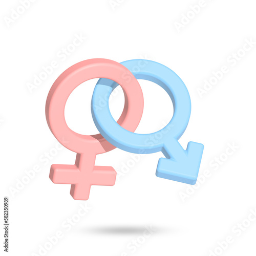 3D rendered sex symbol illustration