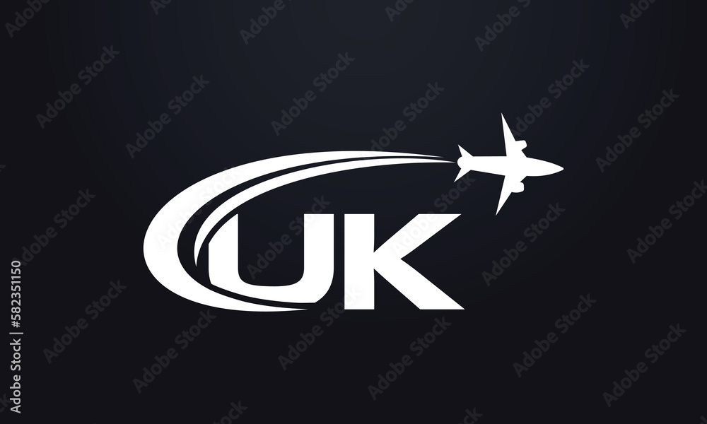 Tour and travel logo design, Airline agency symbol and aviation company monogram vector	