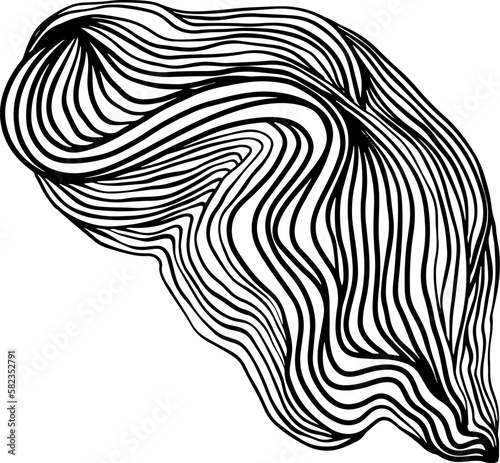 Doodle Wave Line Abstract Pattern