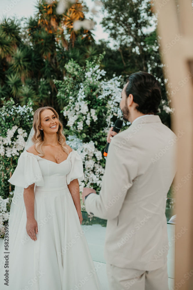 romantic couple in wedding outfit romantic couple in wedding outfit
