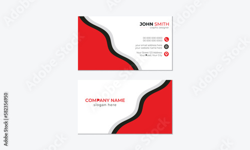 Professional Modern Creative and Clean Vector Business Card Template Design.