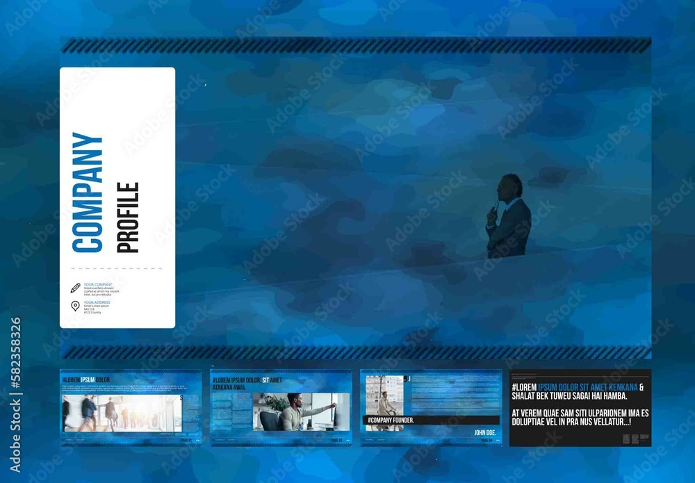 Modern Company Profile Presentation Layouts Stock Template | Adobe Stock