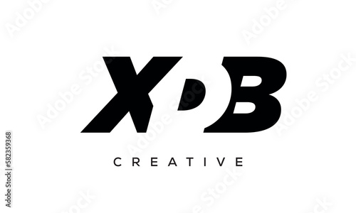 XDB letters negative space logo design. creative typography monogram vector