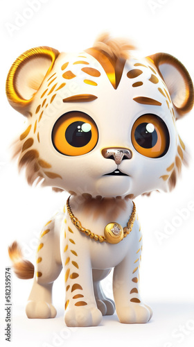 Sweet   Adorable Cute Baby Lion Cartoon Character Generative AI Digital Illustration Part 180323