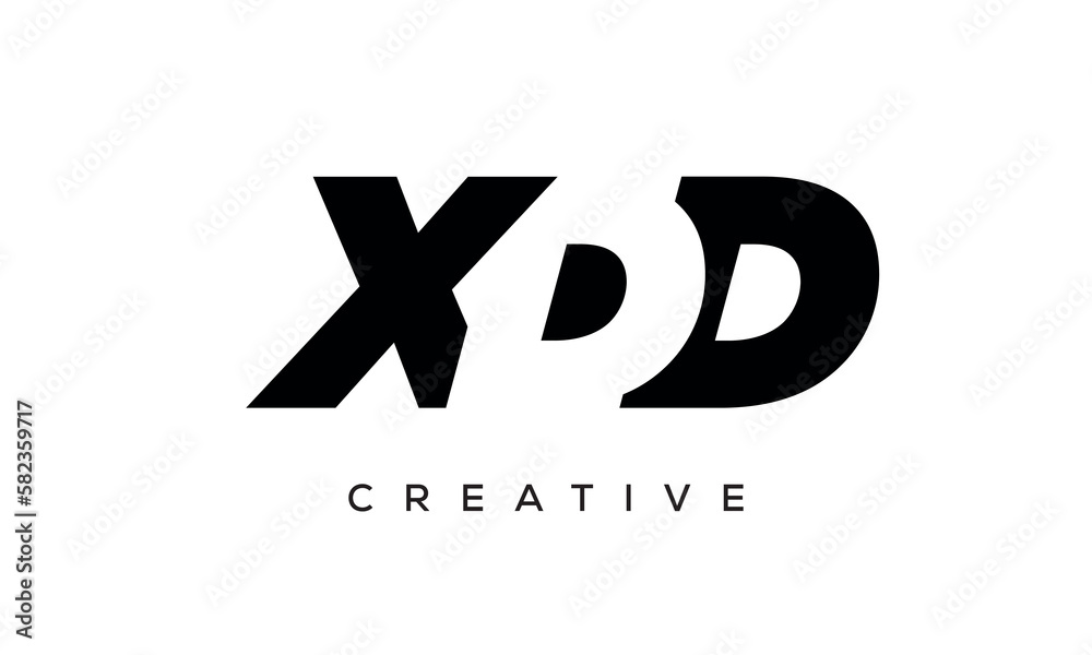 XDD letters negative space logo design. creative typography monogram vector XDD letters negative space logo design. creative typography monogram vector