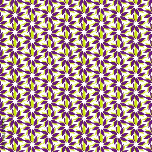 Print purple green floral pattern
