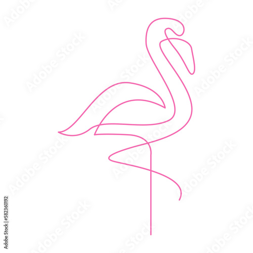 Flamingo line art design