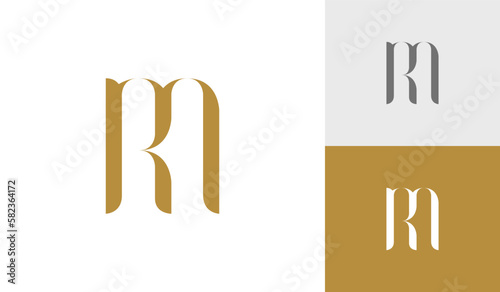Letter RM initial monogram logo design vector