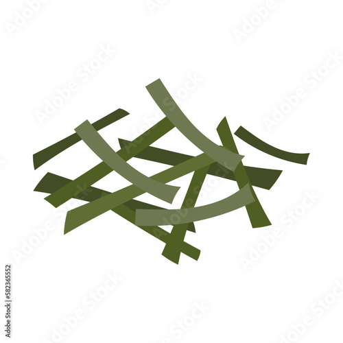 刻み海苔。フラットなベクターイラスト。
Chopped nori. Flat designed vector illustration.