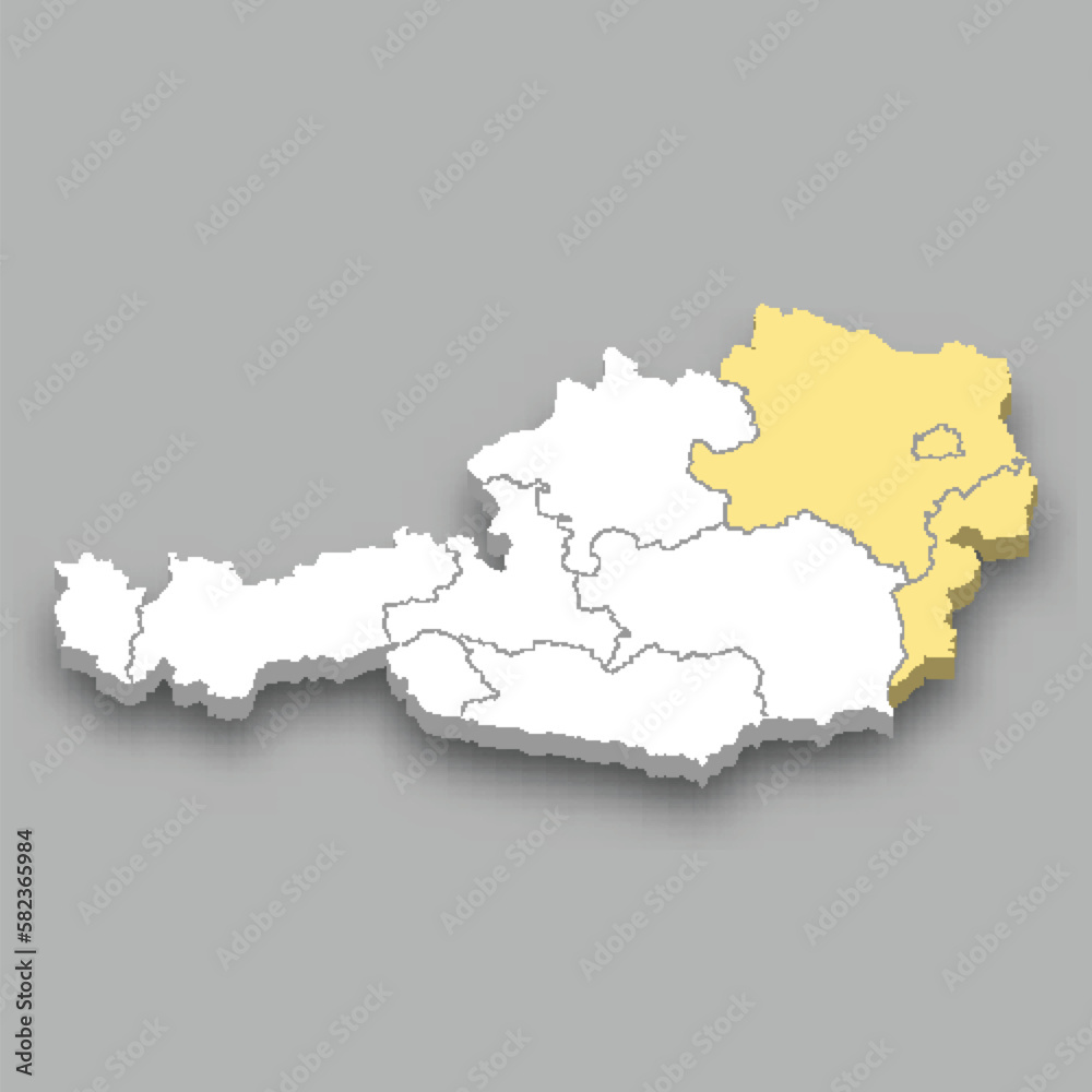 Eastern region location within Austria map