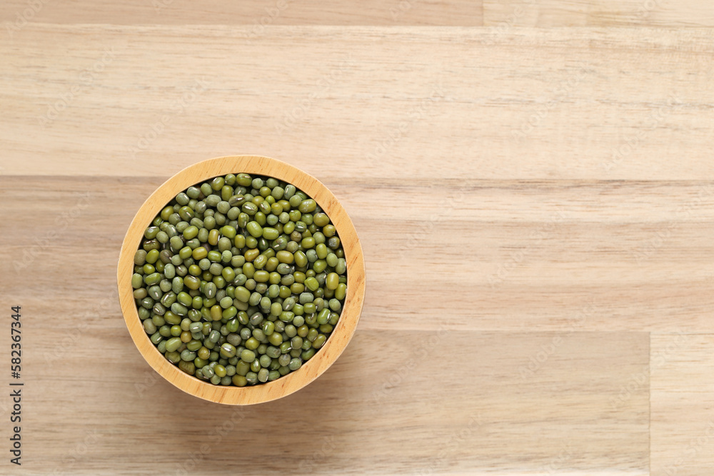 Top view of green beans in a bowl on wooder background, Healthy eating concept Top view of green beans in a bowl on wooder background, Healthy eating concept
