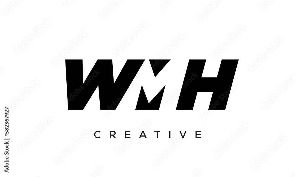 WMH letters negative space logo design. creative typography monogram vector
WMH letters negative space logo design. creative typography monogram vector
