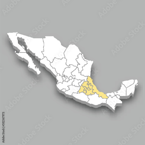 Central Mexico region location within Mexico map
