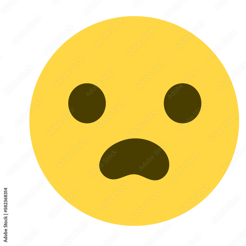 Fototapeta premium Frowning Face with Open Mouth Emoji